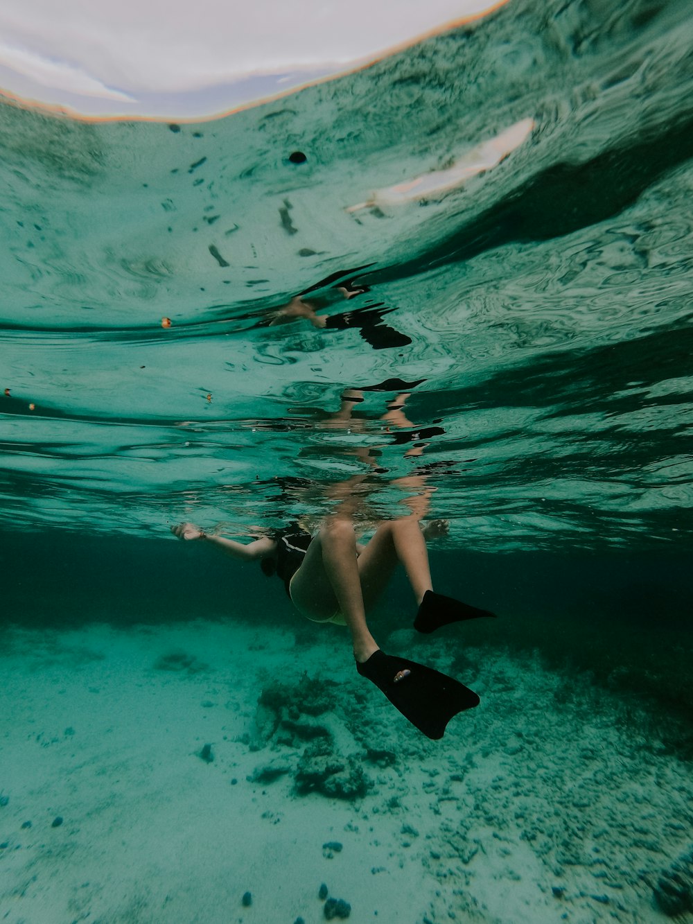 a person diving into the water