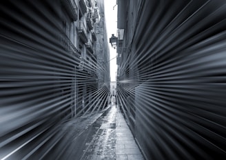 Dynamic action panel showing a chase scene through narrow alleys.