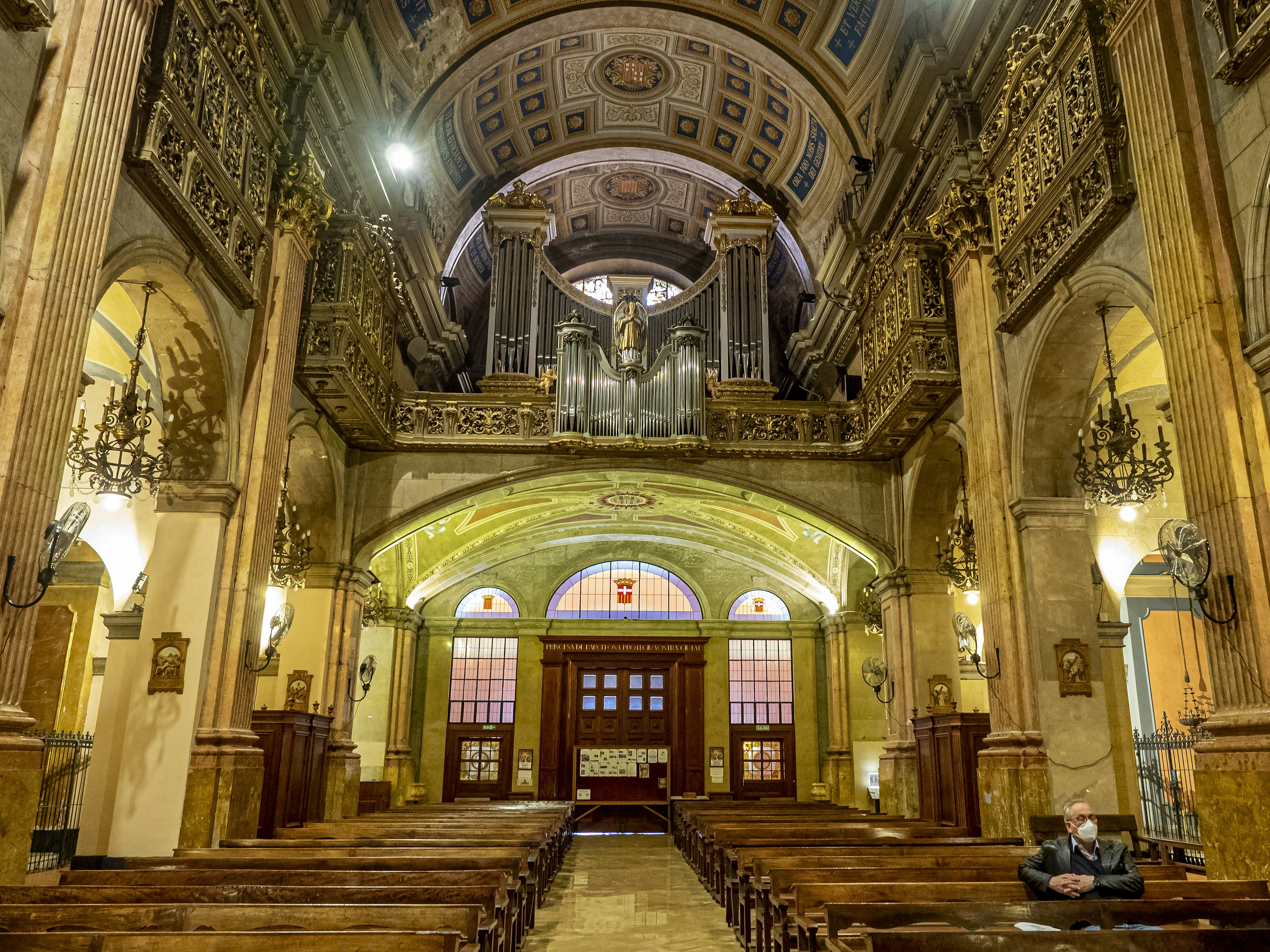 a large church with a large arched ceiling