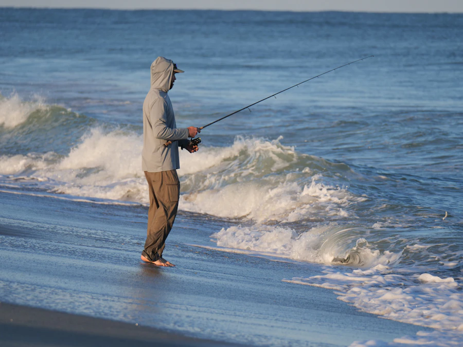 Angler fishing from the Australian coast
