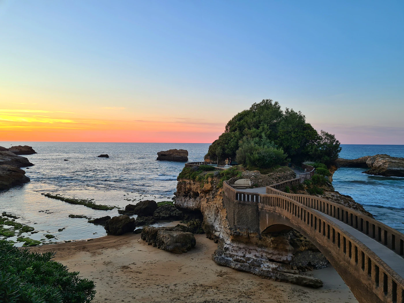 Plage et vagues de l'Atlantique à Biarritz