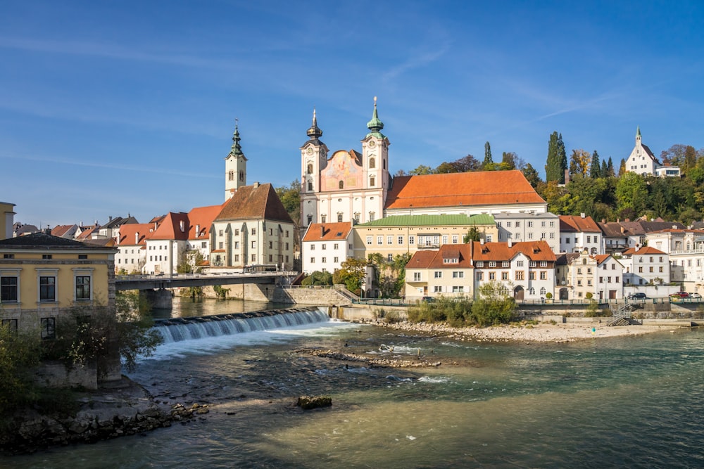 a town next to a river