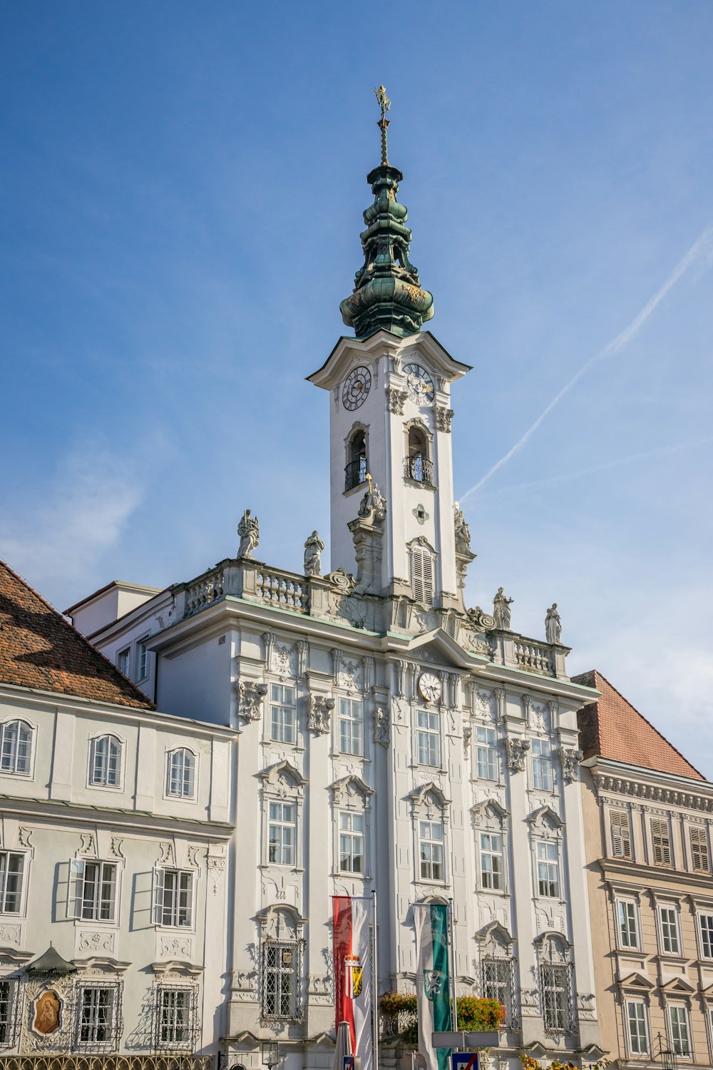 a large building with a clock tower