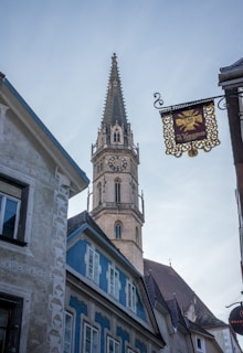 a clock on a tower