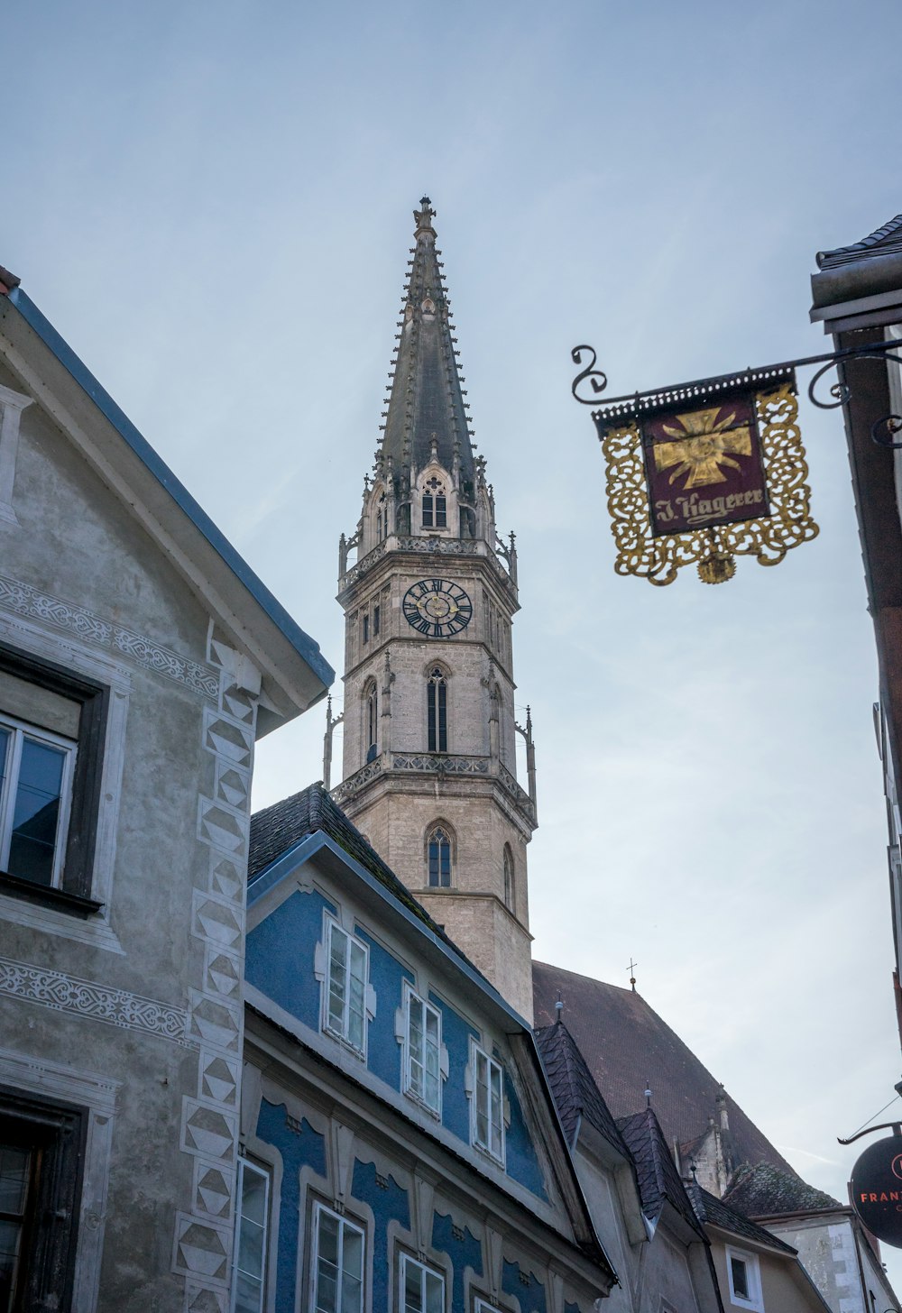 a clock on a tower