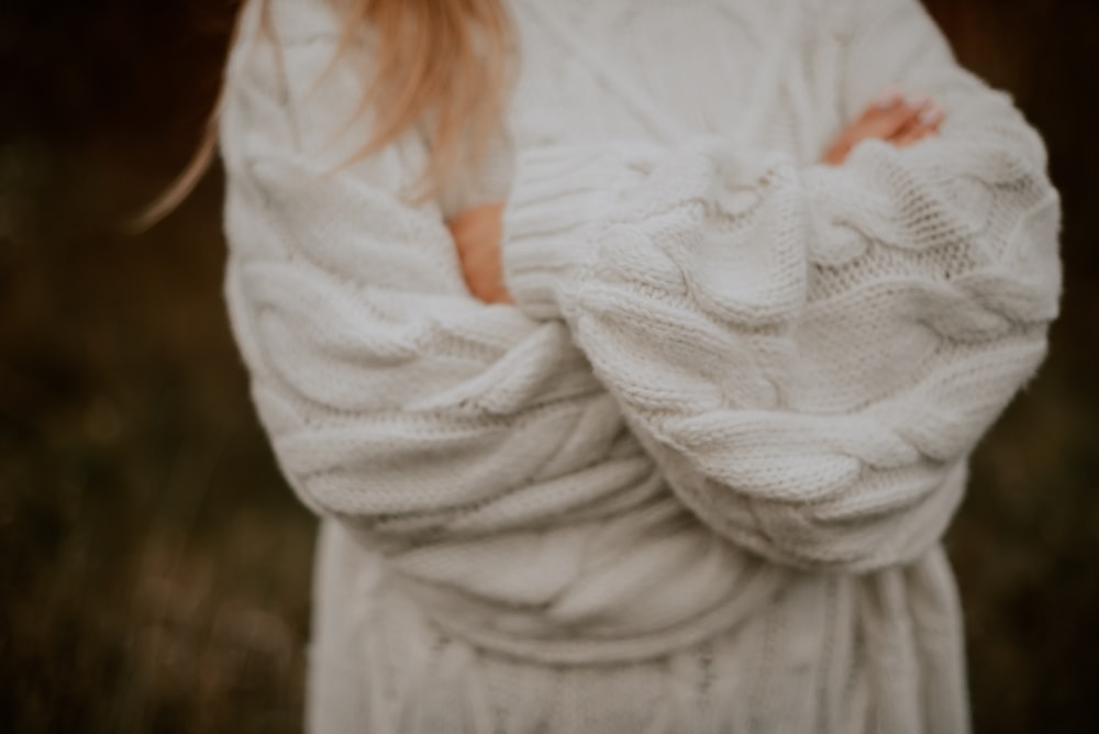 a person wearing a white dress