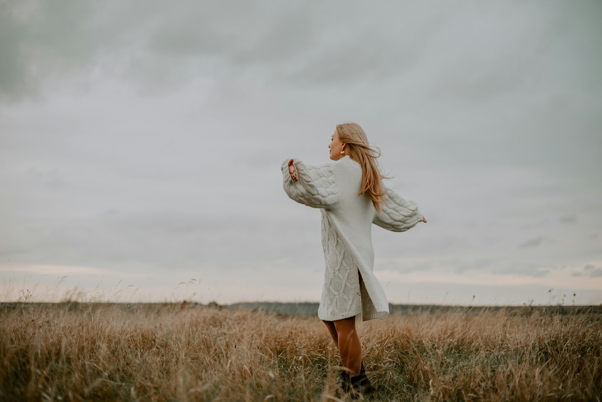 a person standing in a field