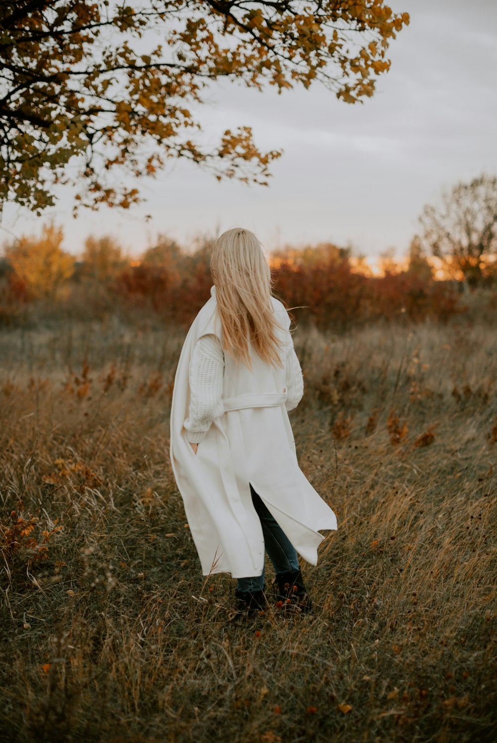 a person standing in a field