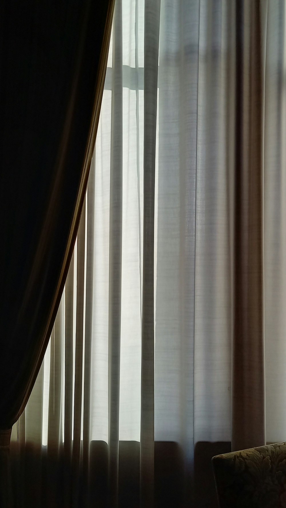 a window with curtains