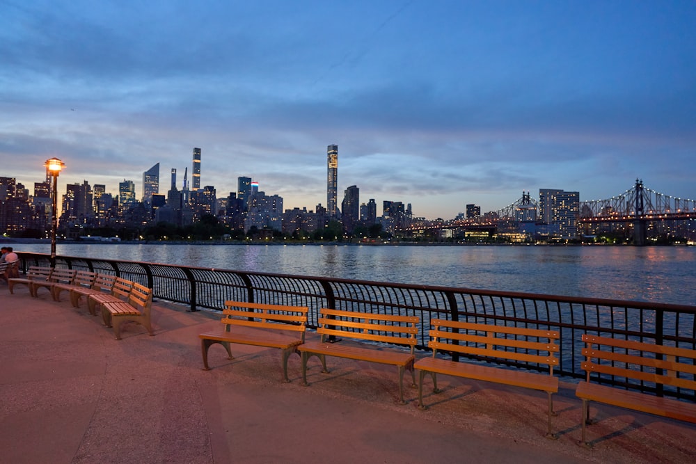 benches on a pier