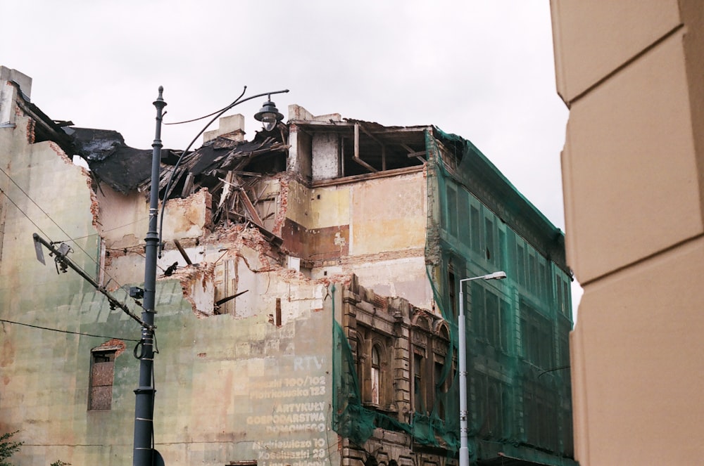 a building that has been destroyed