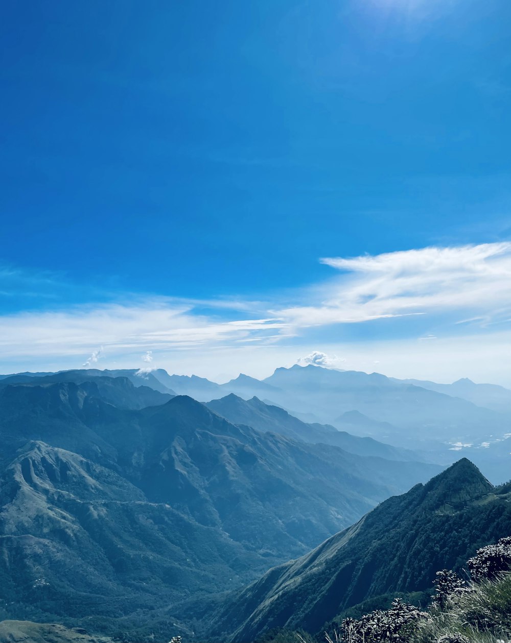 a view of a mountain range