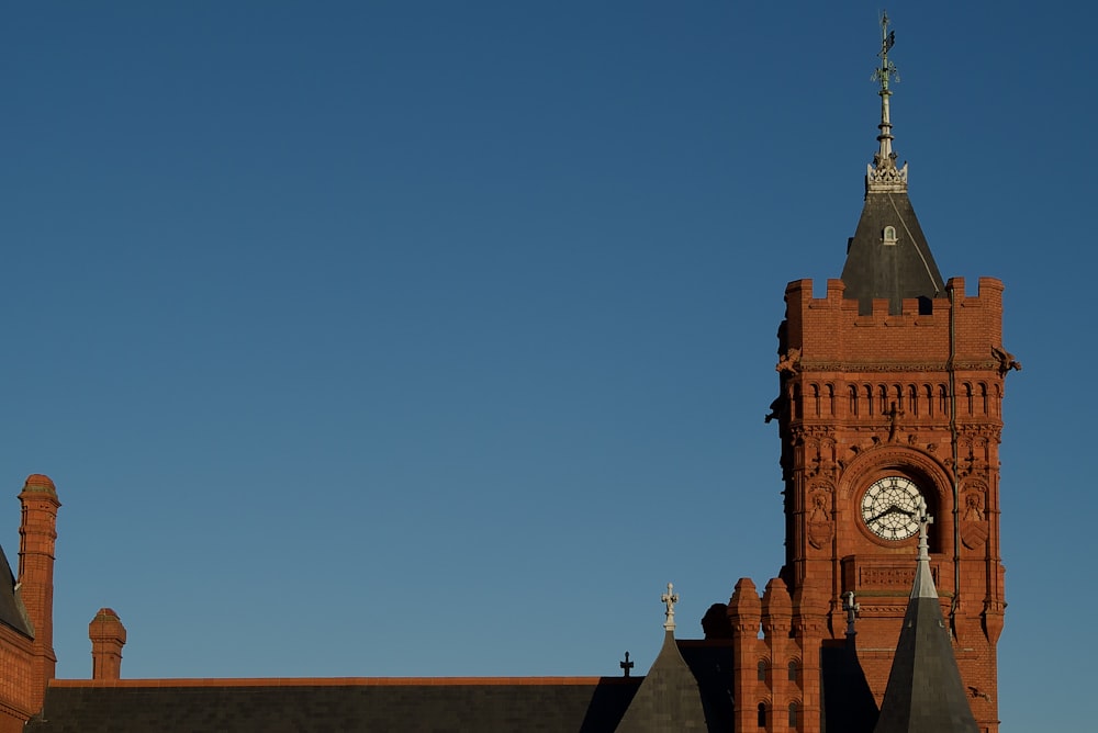 a clock on a tower