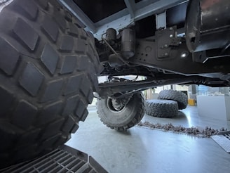 a large vehicle with a large engine