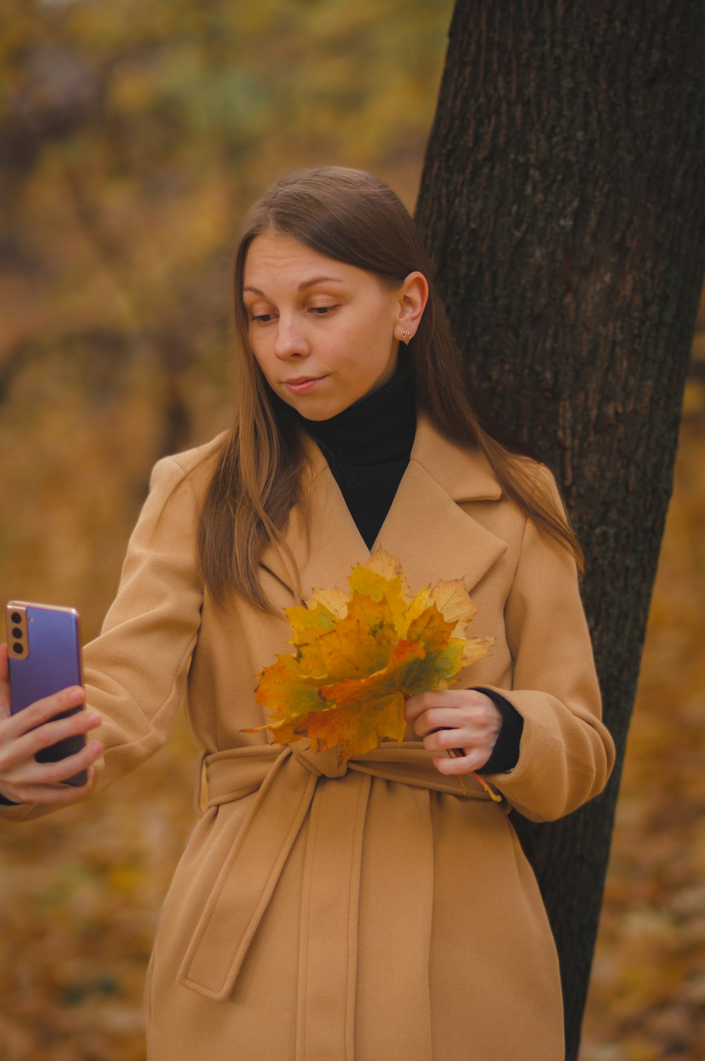 a person holding a flower