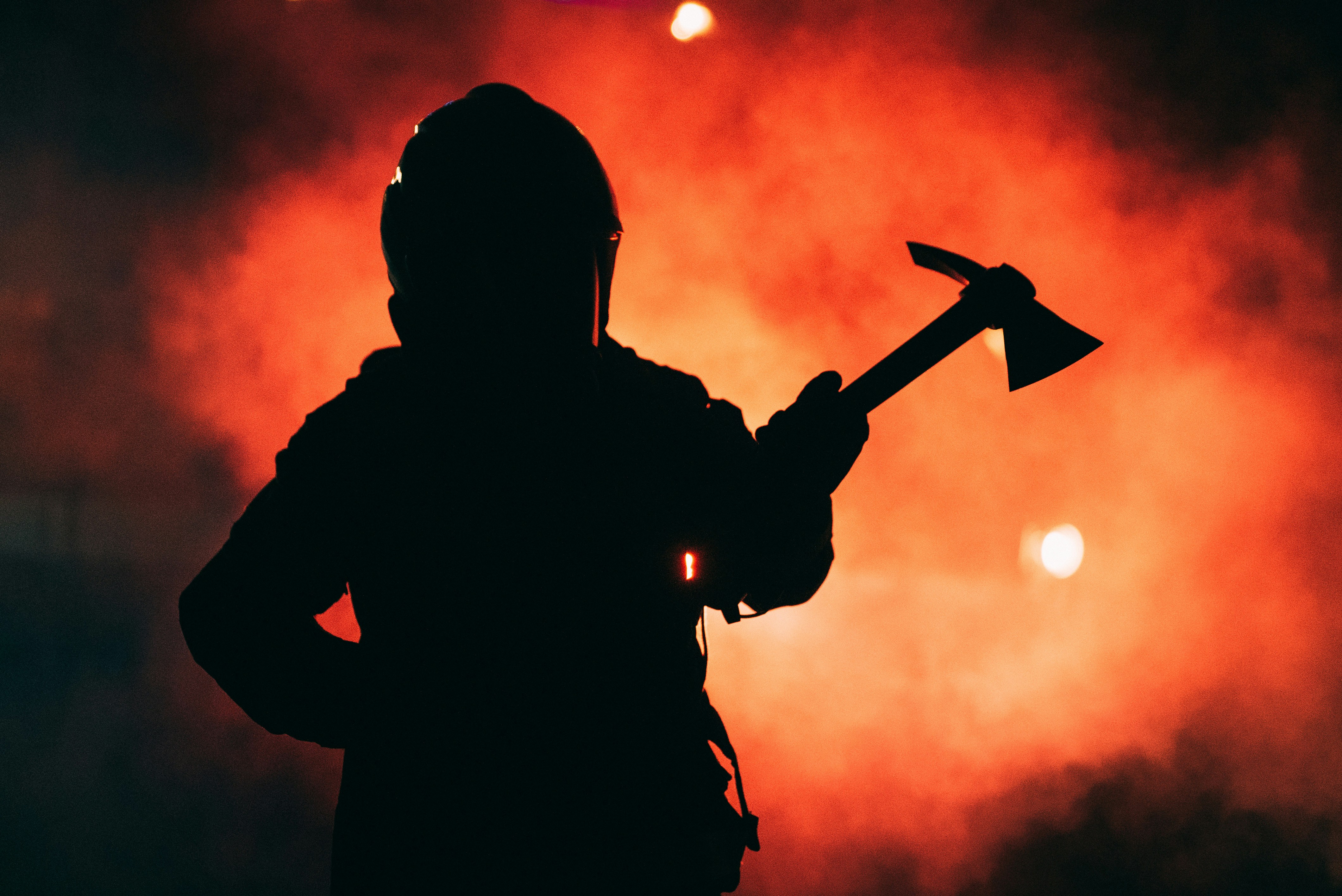 a person holding a gun