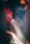 A close-up view of a chainsaw actively cutting through a piece of wood, generating a spray of sawdust particles in the air. The scene likely takes place in a dimly lit environment, possibly outdoors or in a workshop.