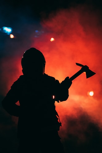 a person holding a gun