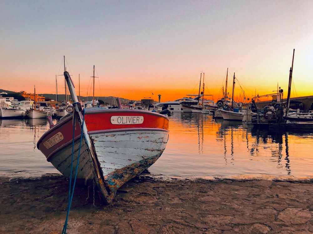 boats docked at a pier