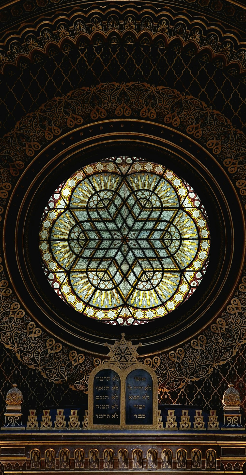 a stained glass window