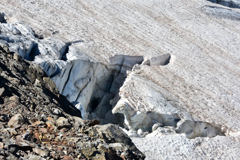 a large rocky area