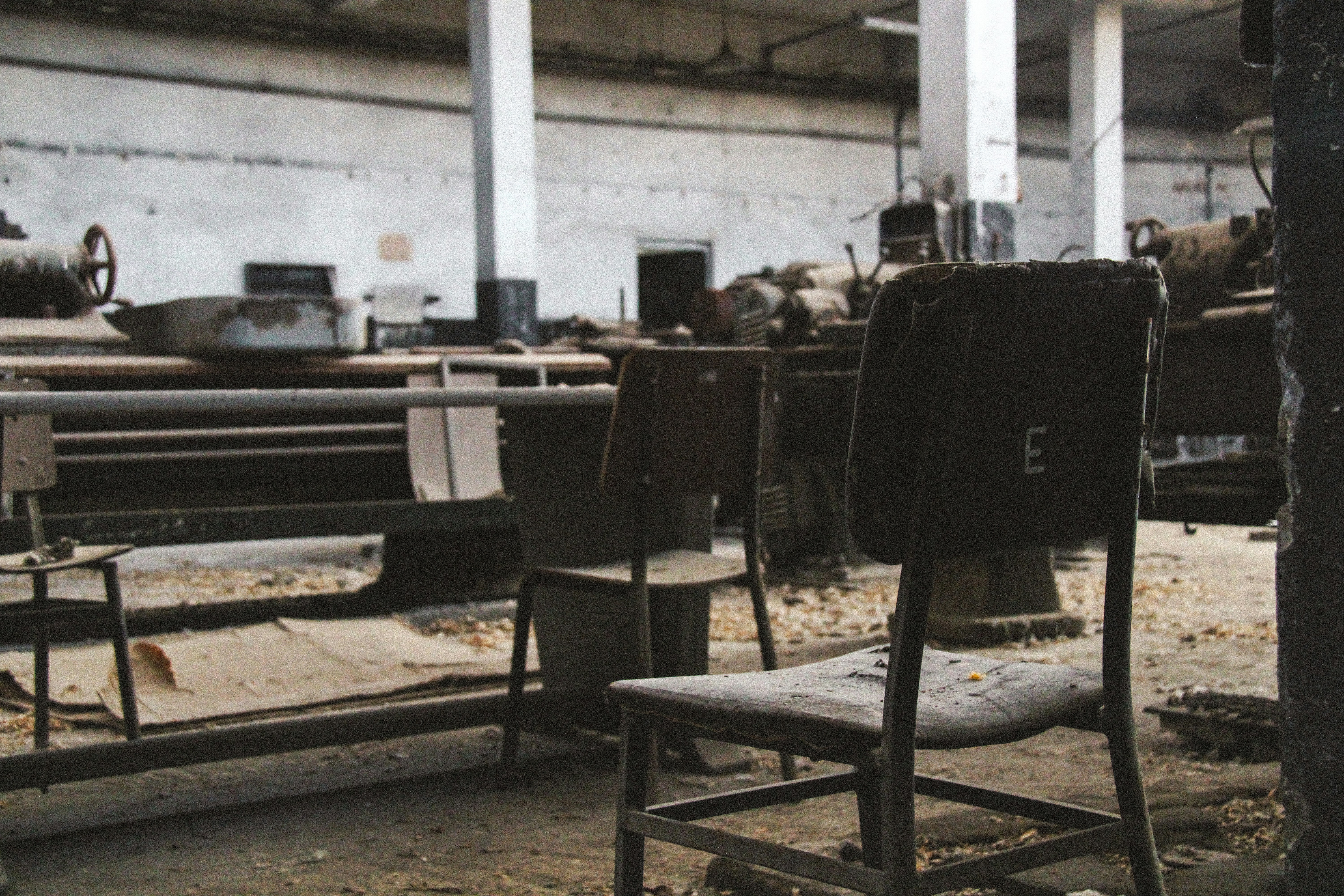 a chair and a table in a room