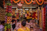 A vibrant display of seasonal products available for purchase.