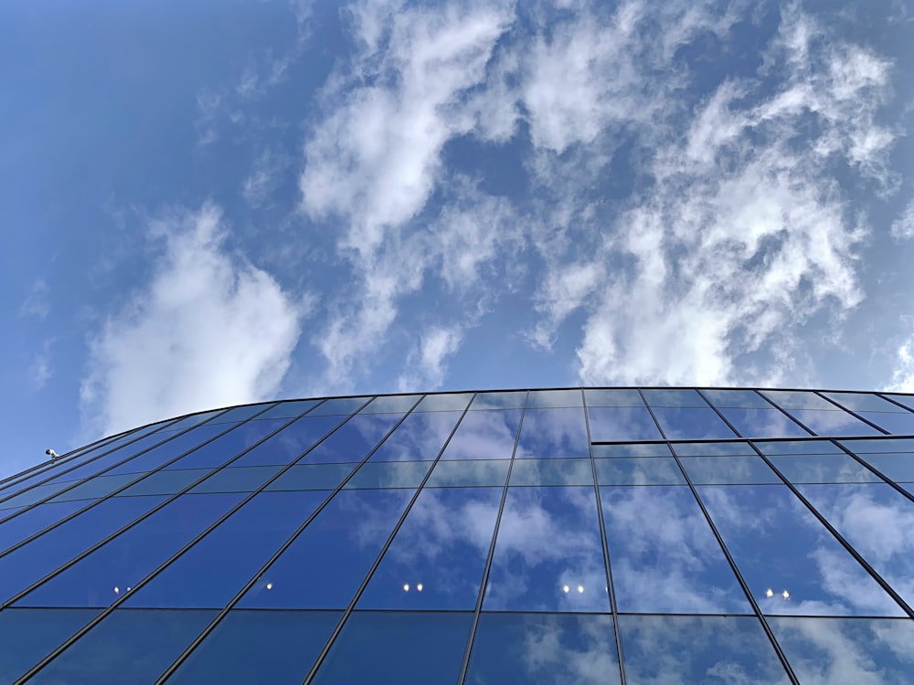 a blue sky with clouds