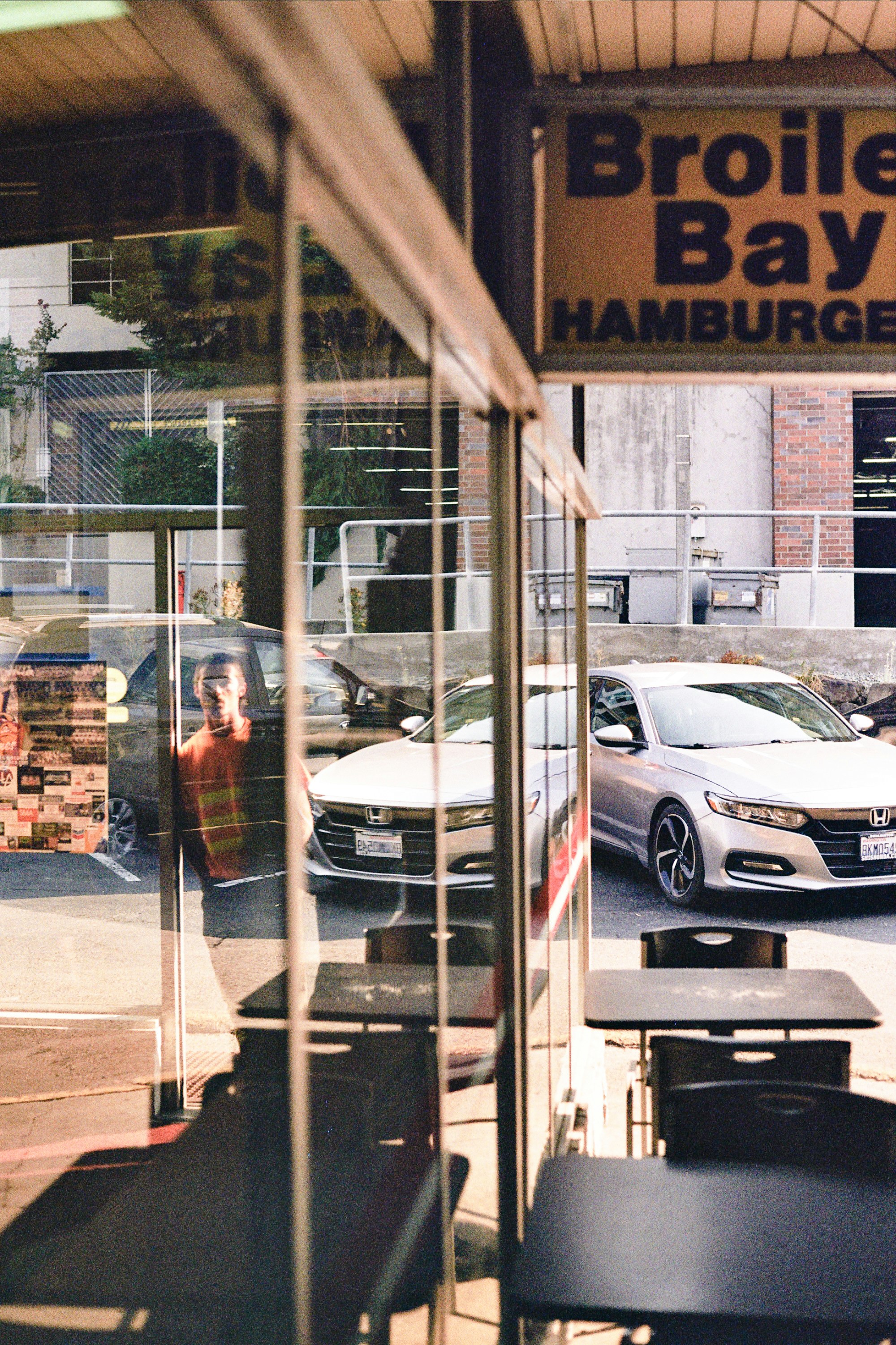 a person standing in a window