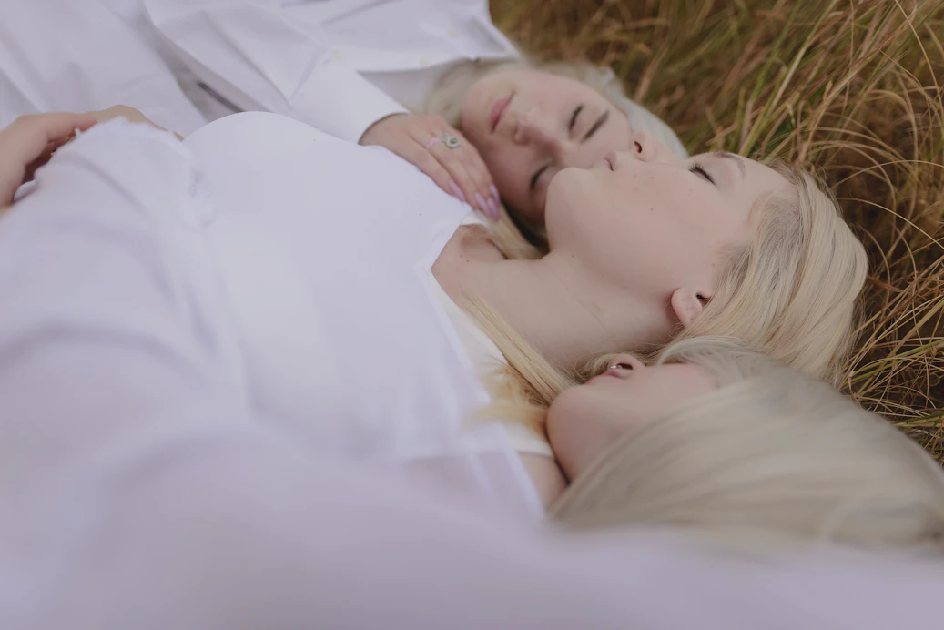 women platonic cuddle