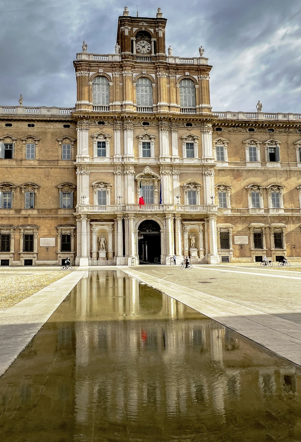 a large building with a clock tower