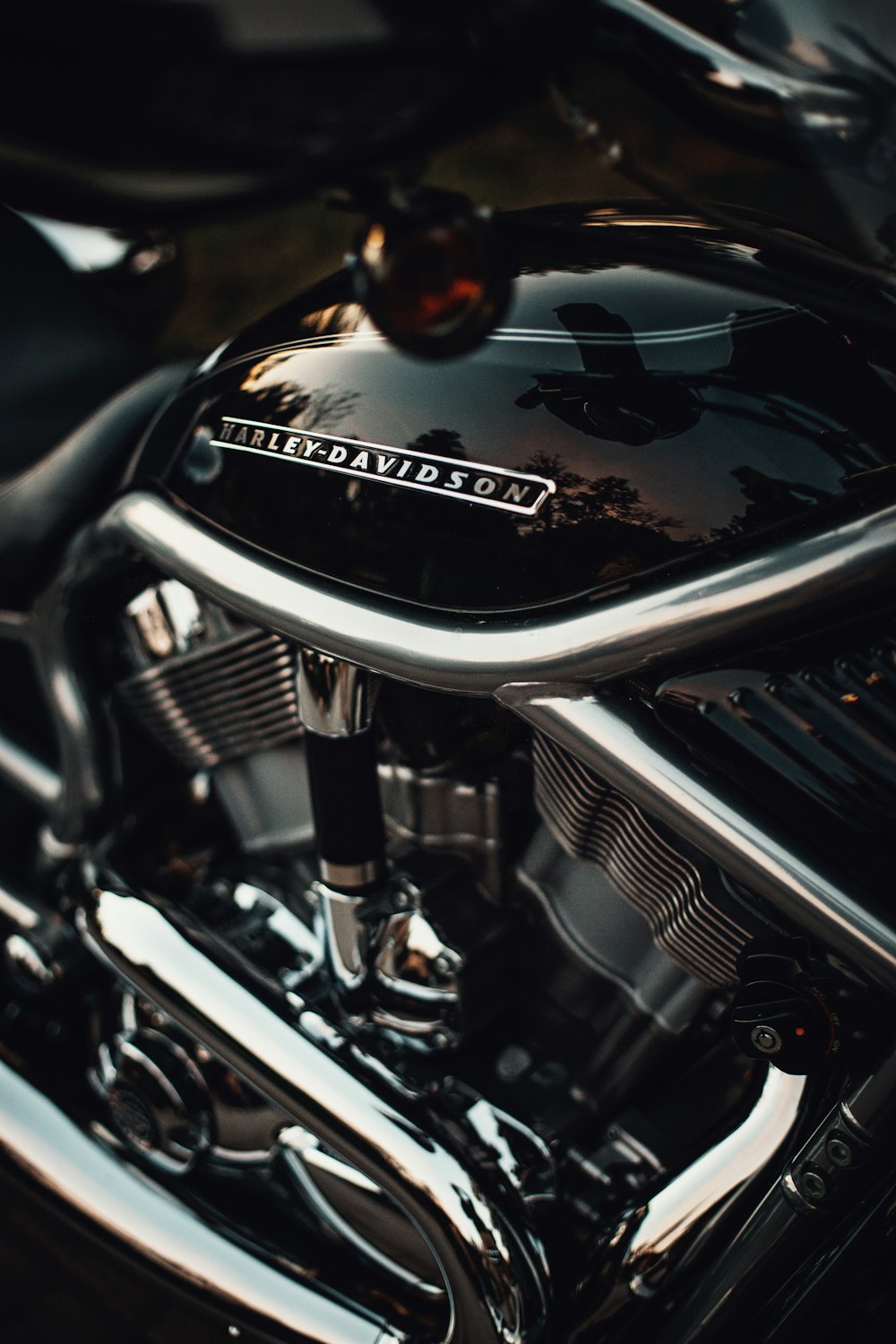 close up of a motorcycle