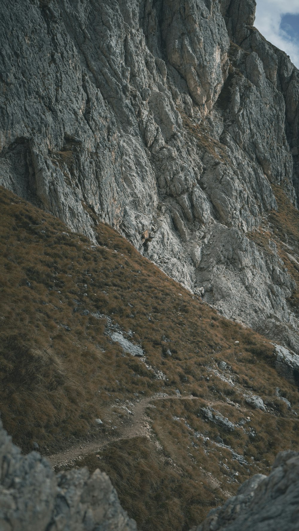 a rocky cliff side