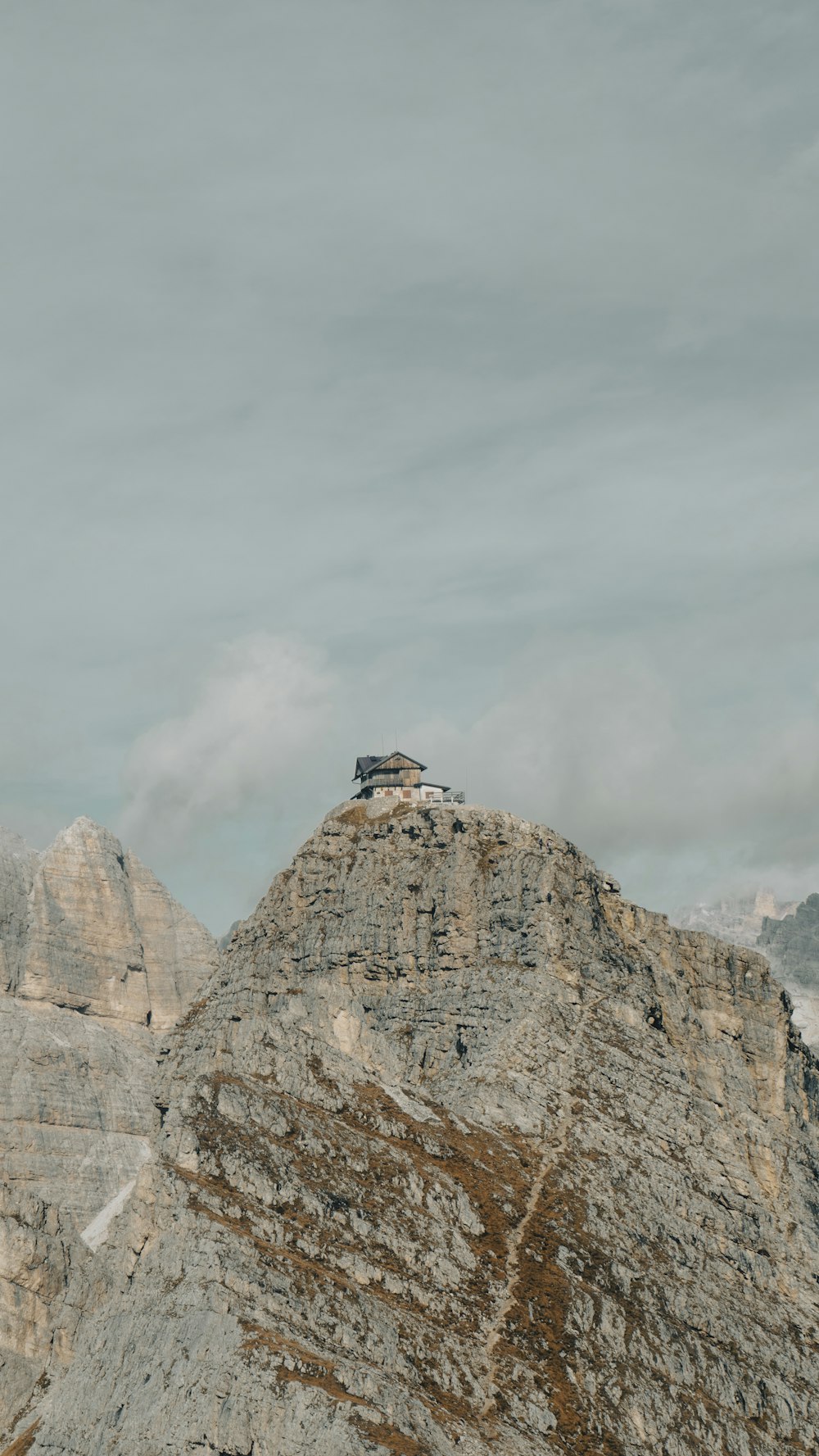 a building on top of a mountain