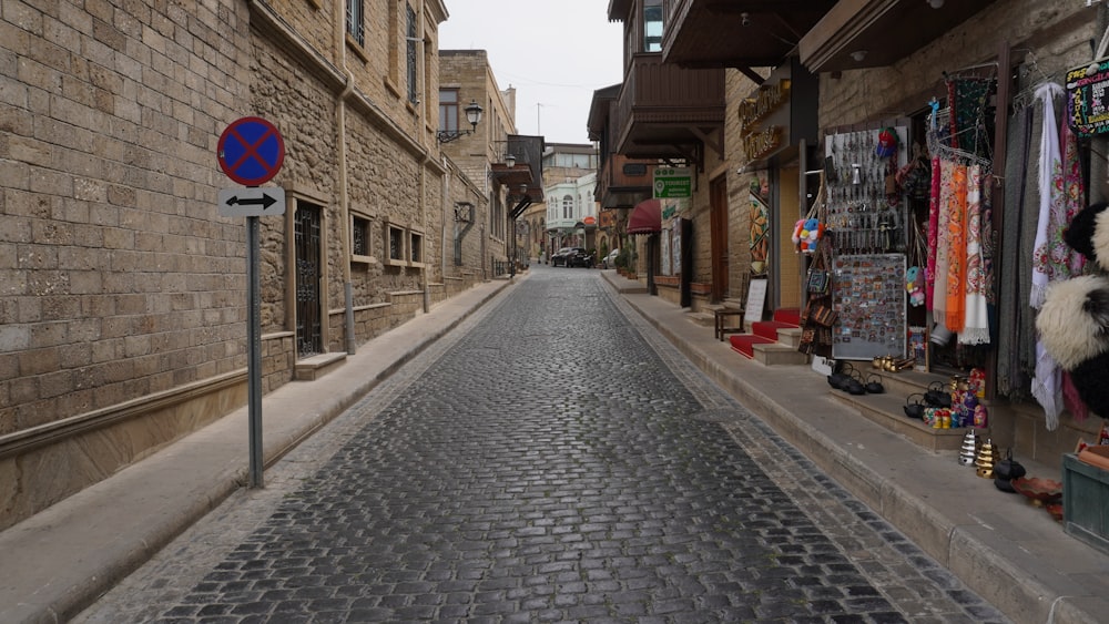 a street with a sign on it