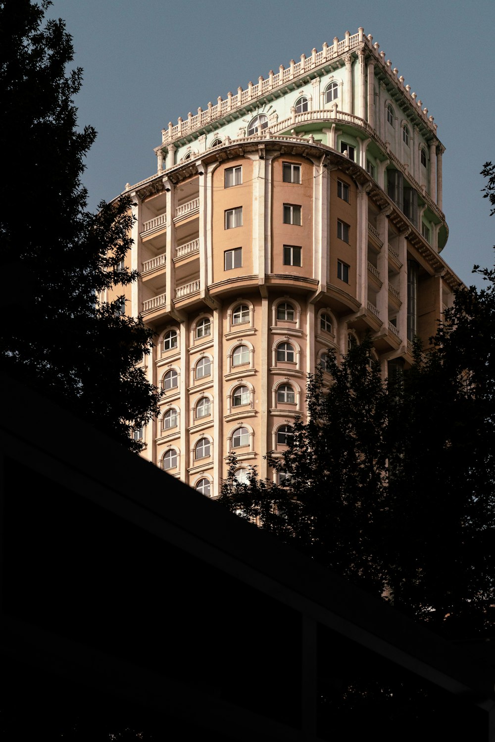 a tall building with many windows