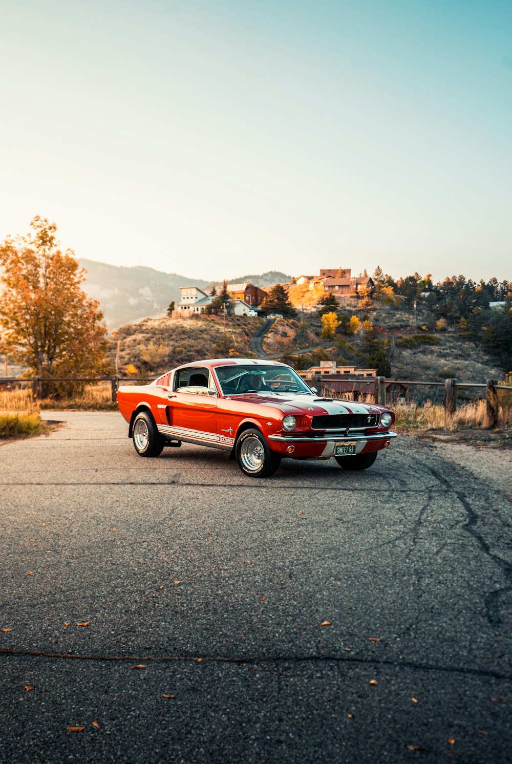 a car parked on a road