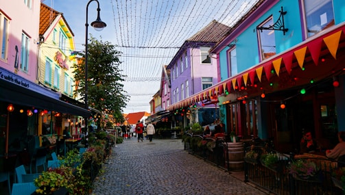 A vibrant street scene in Bristol.