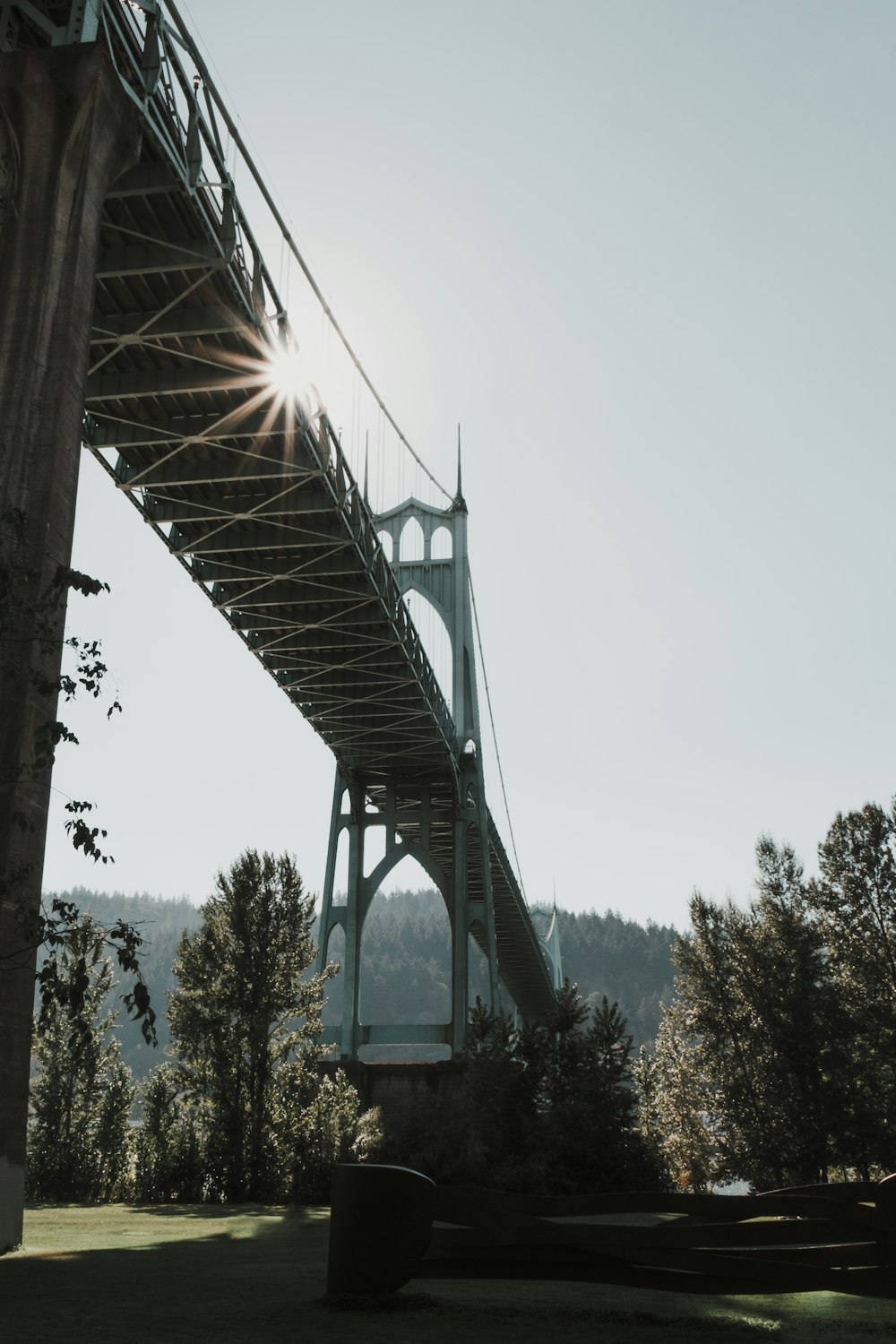 a large metal bridge