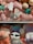 A variety of plush toys are arranged on shelves, including a prominent raccoon with a rainbow tuft, several pink pigs, and other stuffed animals. The toys have attached tags with printed text and designs.