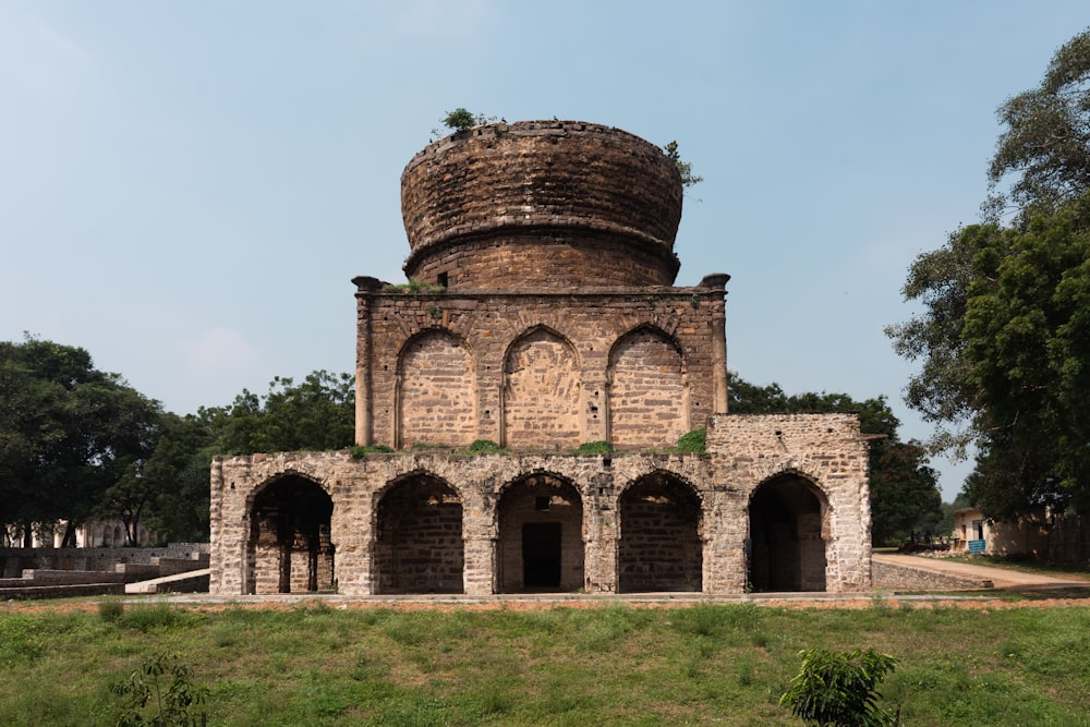 a stone building with a dome