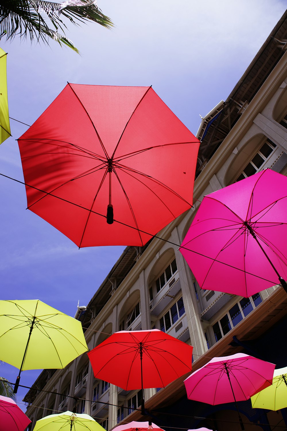 a group of colorful umbrellas