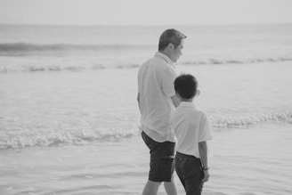 happy father and son at teencampsuk