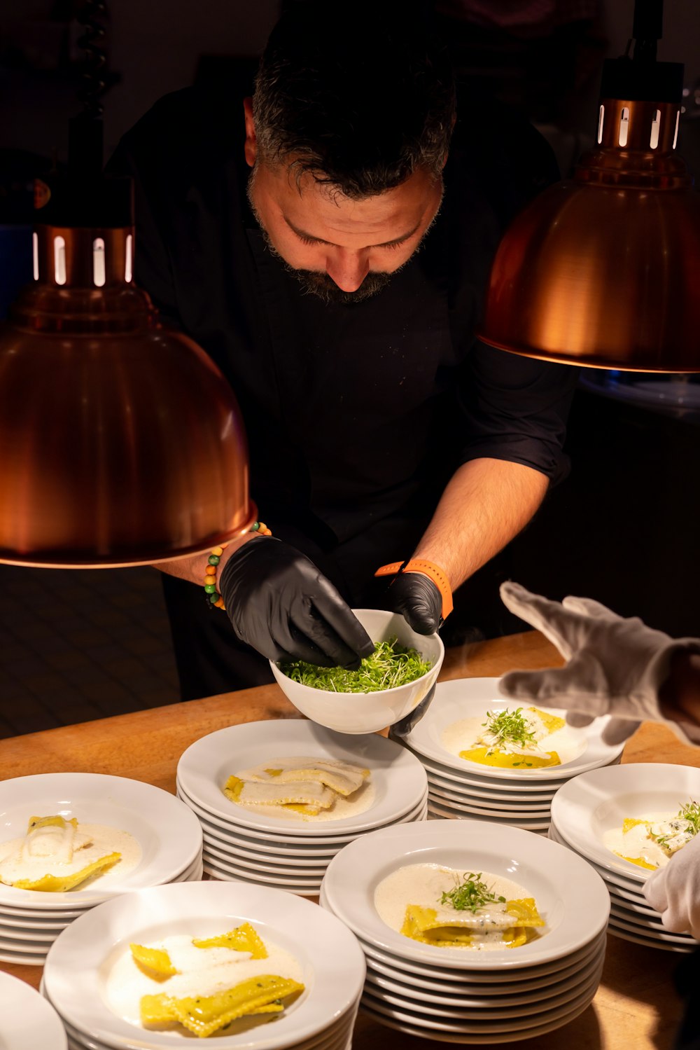 a person preparing food