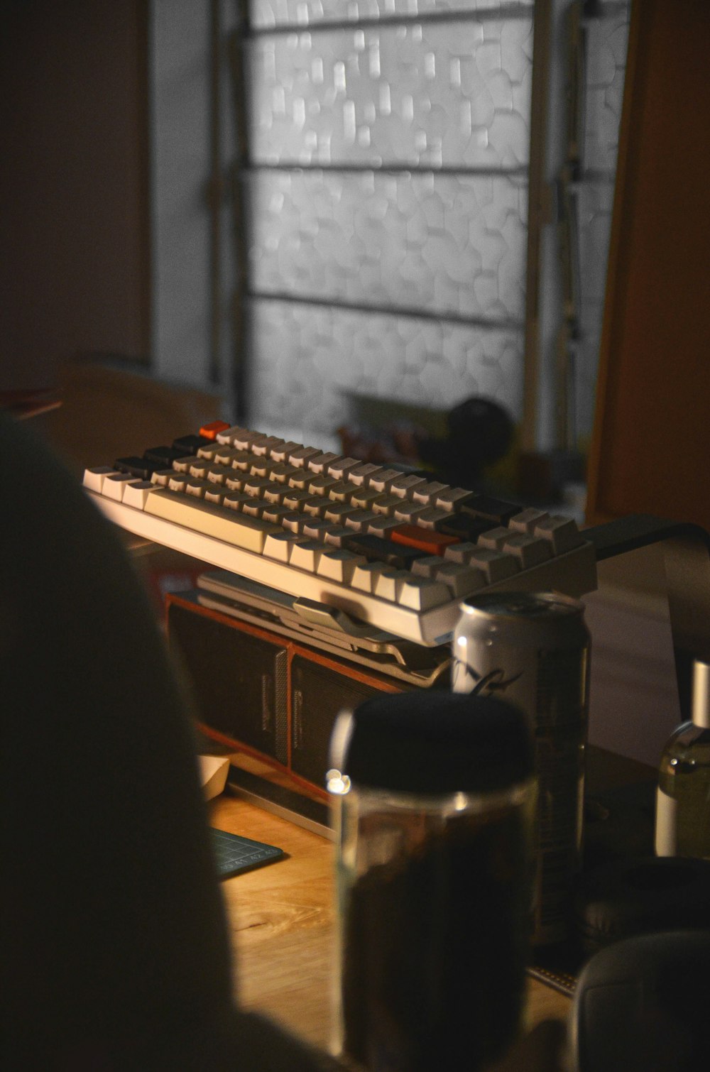 a piano with a keyboard