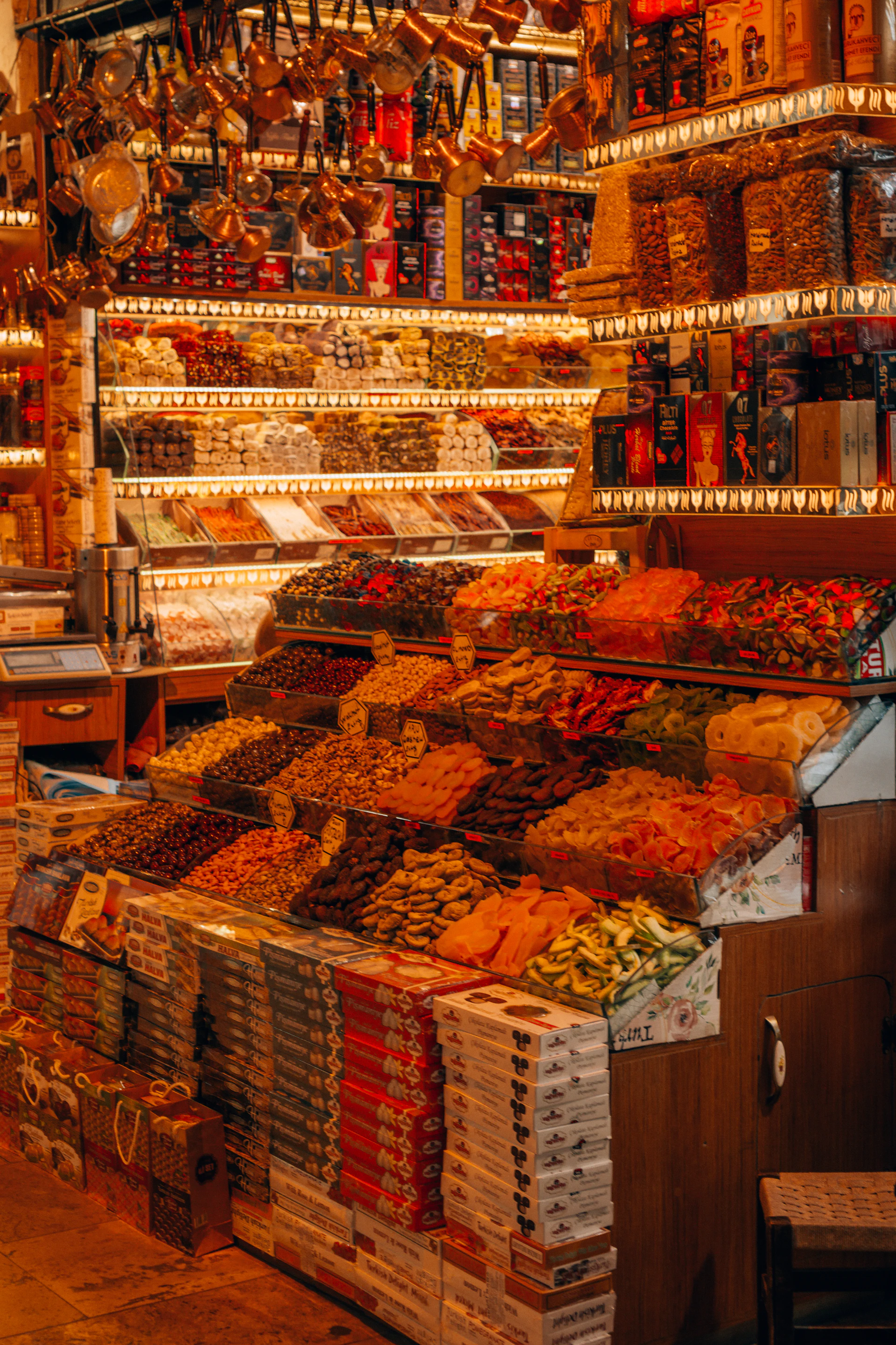 a store with shelves of food