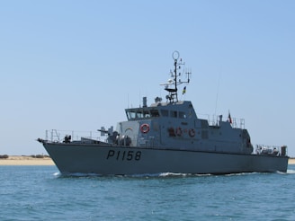 a large boat in the water