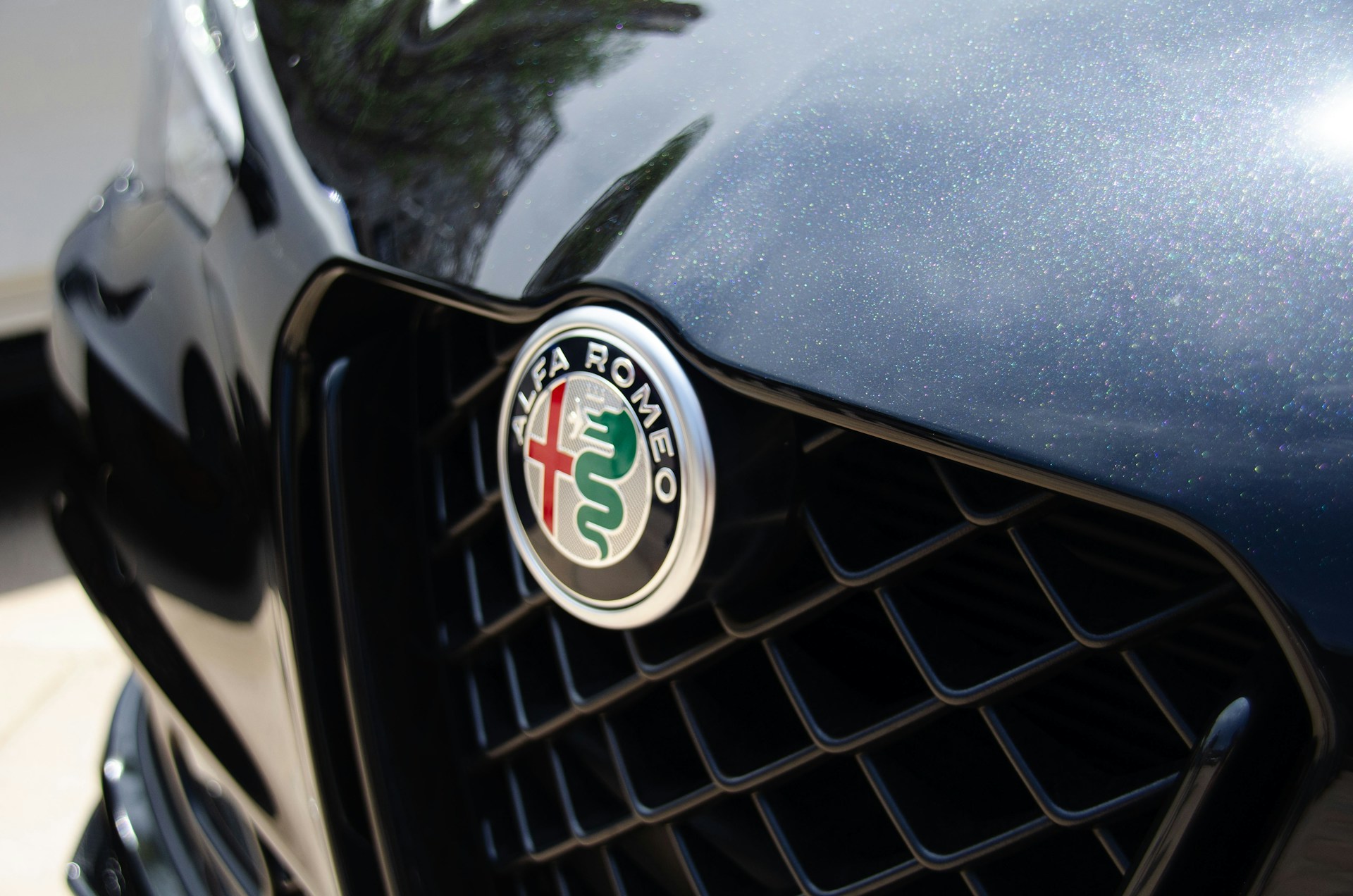 close up of a car's grill