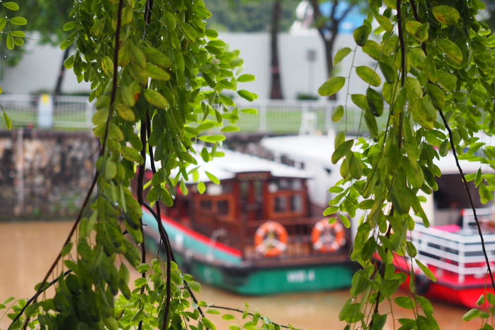 a couple of boats in a canal