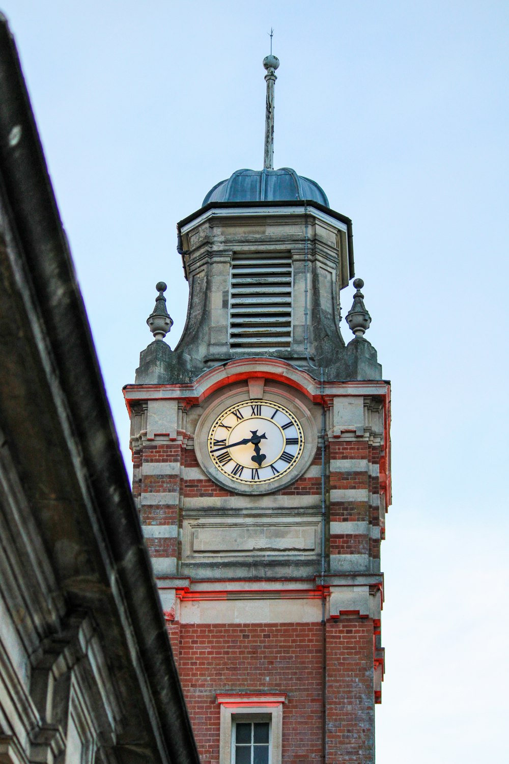 a clock on a tower